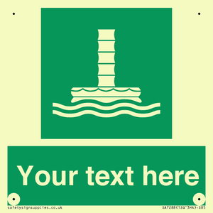 Custom sign safe condition Evacuation chute 